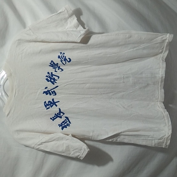 SALE! Vintage Golden Anchor Shirt W Chinese Print Front & Back - Picture 4 of 7